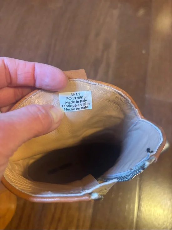 Women’s Tan Brayden Boots with Metallic Toe Free People - Picture 5 of 6